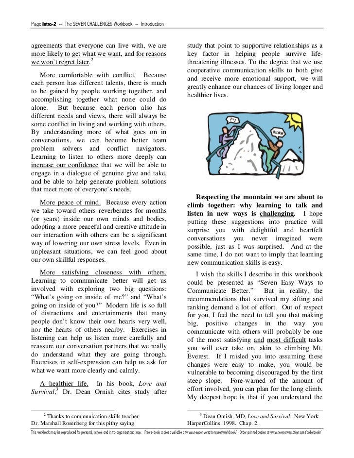 The Seven Challenges: A Workbook and Reader About Communicating More Cooperatively